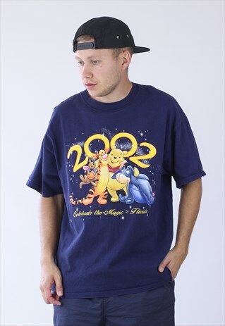 2002 VINTAGE MENS WINNIE POOH DISNEY T-SHIRT