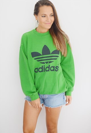 80S ADIDAS VINTAGE SWEATSHIRT/JUMPER MADE IN GREECE