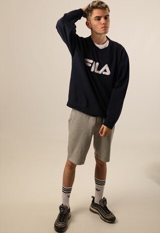VINTAGE FILA EMBROIDERED SPELLOUT SWEATSHIRT