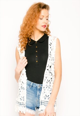 FLORAL PATTERN CARDIGAN IN WHITE