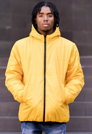 BLACKWALL REVERSIBLE PUFFER JACKET IN GREEN AND YELLOW