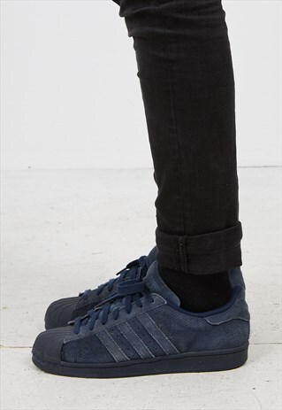 VINTAGE BLUE ADIDAS SUEDE TRAINERS