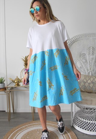 DRESS TEE-SHIRT VINTAGE PRINTED VINTAGE THE BAND MICKEY
