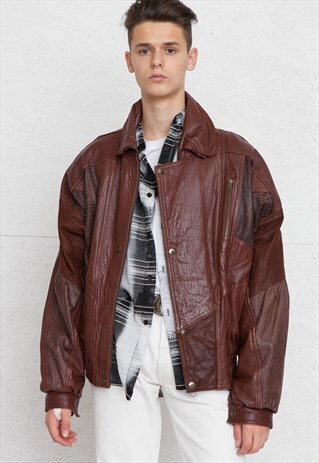 VINTAGE BROWN LEATHER JACKET
