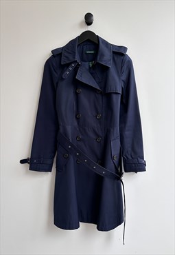 Lauren Ralph Lauren Blue Trench Coat Jacket