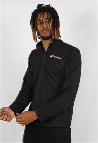 VINTAGE NIKE 1/4 ZIP SWEATSHIRT BLACK
