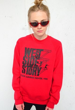 WEST SIDE STORY VINTAGE 80S RED SWEATSHIRT