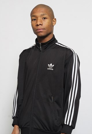 VINTAGE ADIDAS ORIGINALS BLACK TRACK JACKET