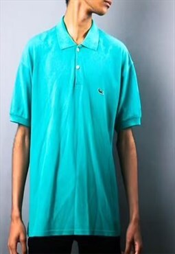 vintage blue lacoste polo shirt in XL