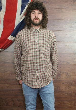VINTAGE FESTIVAL FLANNEL CHECK SHIRT MEDIUM168