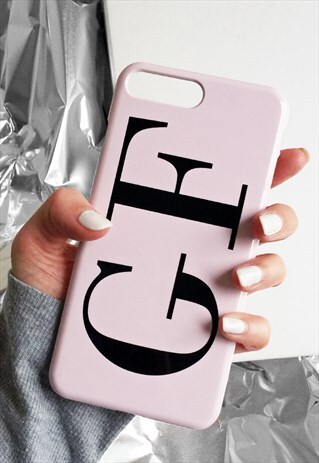 DUSTY PINK MONOGRAM PHONE CASE - LARGE INITIALS