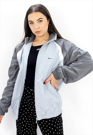 90'S RETRO BLUE & GREY TRACK JACKET