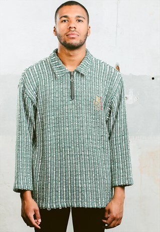 VINTAGE 90S ZIP COLLAR SWEATSHIRT