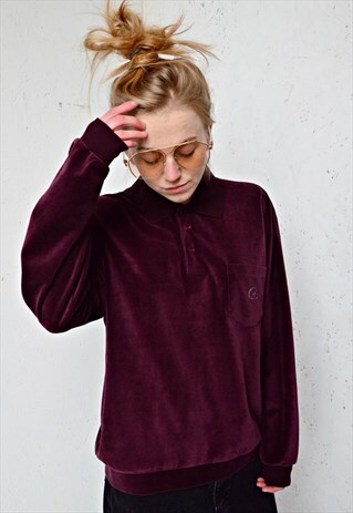 90S VINTAGE VELOUR SWEATSHIRT