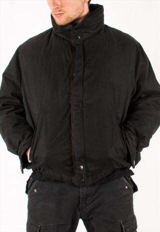 VINTAGE BLACK NAUTICA PUFFER JACKET