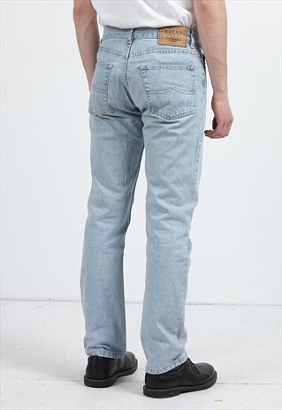 VINTAGE LIGHT BLUE ROCKY DENIM JEANS