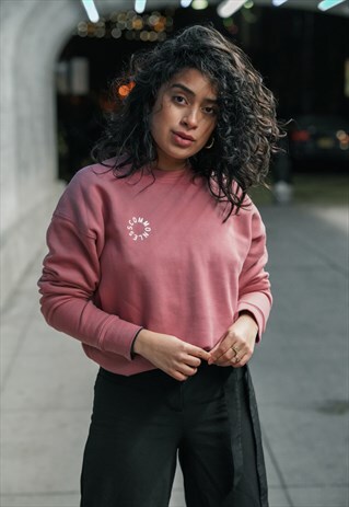 CMNLS DROP SHOULDER SWEATSHIRT - MAUVE