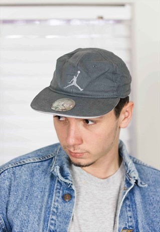 VINTAGE NIKE AIR JORDAN CAP HAT LOGO 90S ONE SIZE 2.5