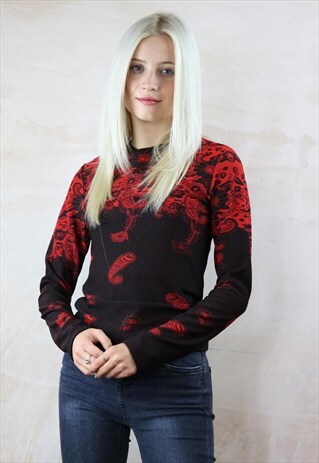CHINESE PAISLEY TURTLE NECK JUMPER