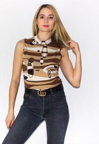 70'S VINTAGE HIGH NECK TOP