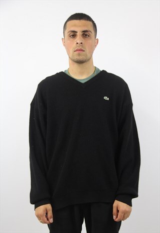 VINTAGE LACOSTE BLACK JUMPER