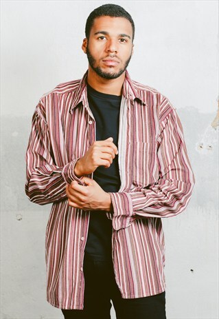 VINTAGE 90S STRIPED CORDUROY SHIRT