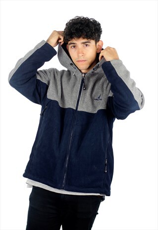 VINTAGE GREY REVERSIBLE NAUTICA FLEECE