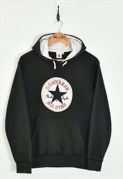 Vintage Converse Hooded Sweatshirt Black XSmall