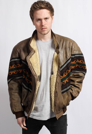 VINTAGE AZTEC SHERPA JACKET