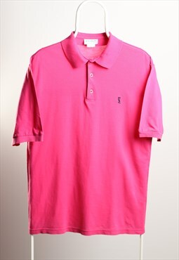 Vintage YSL Logo Polo Shirt Pink