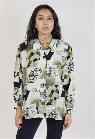 VINTAGE 90S PATTERNED SHIRT