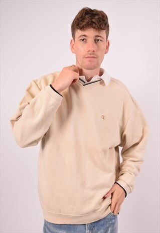 beige champion sweatshirt