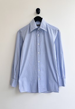 Dolce & Gabbana D&G Striped Slim Fit Blue Shirt