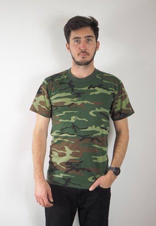 VINTAGE GREEN CAMO T-SHIRT