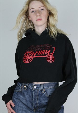 VINTAGE 90S CROPPED HOODIE