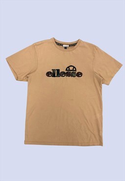 Light Brown Tie Dye Brand Spell out Short Sleeved T-Shirt