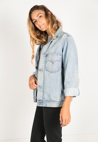 VINTAGE 80S LEVI'S DENIM OVERSHIRT / R605