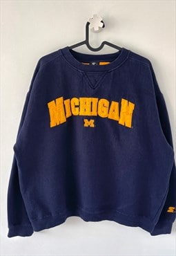 Vintage starter Michigan blue sweatshirt large USA 90s