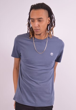 VINTAGE TIMBERLAND T-SHIRT TOP BLUE
