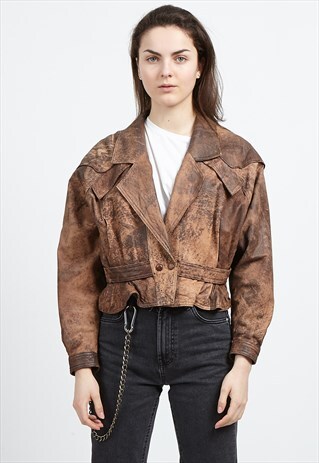 VINTAGE BROWN LEATHER JACKET