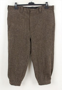 Vintage 1970's Woolen Pants Men's Thick Wool Trousers Capri