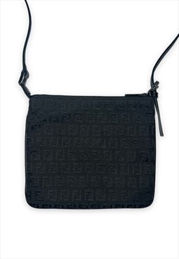 Vintage Fendi bag black FF zucca monogram handbag purse