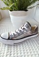 METALLIC SILVER CANVAS ALL STAR CONVERSE  UK4
