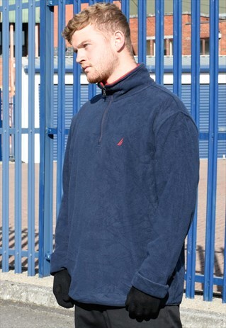 VINTAGE NAUTICA HALF ZIP FLEECE JACKET