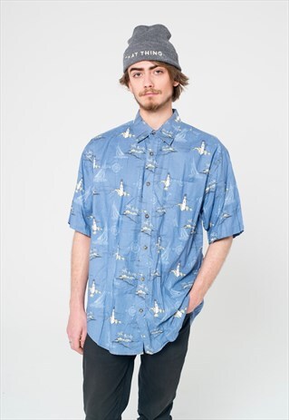 LIGHTHOUSE MOTIF VINTAGE SHIRT