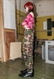 VINTAGE Y2K CAMO CARGO TROUSERS IN GREEN / BROWN