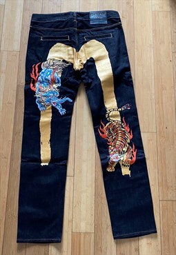 Unbranded amazing embroidery jeans 32W 32 L