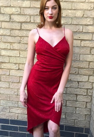 RED HOT MAMA- 90S STRAPPY SLIP DRESS