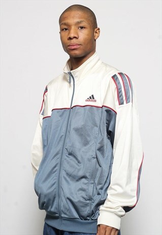 VINTAGE ADIDAS TRACK JACKET BLUE