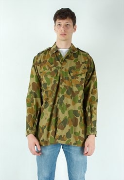 Australia Mens XL Army Jacket Shirt Coat Military Camouflage